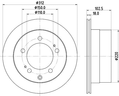 Hella Brake Disc for Toyota, OEM quality, OEM 4243160260 - View 4