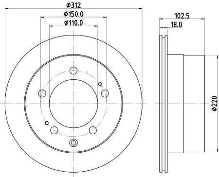 Hella Brake Disc for Toyota, OEM quality, OEM 4243160260 - View 4