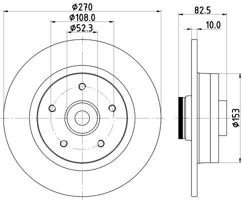 Hella Brake Disc for Renault, OEM quality, OEM 7701208850 - View 3