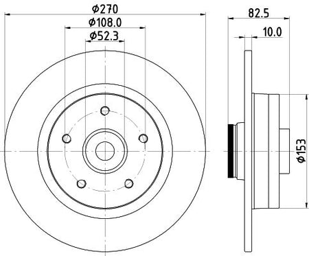 Hella Brake Disc for Renault, OEM quality, OEM 7701208850 - View 3