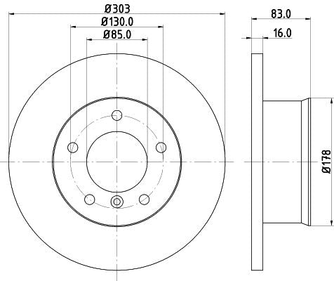 Hella Brake Disc for PUCH & Mercedes-Benz, OEM quality, OEM 4604210012 - View 2