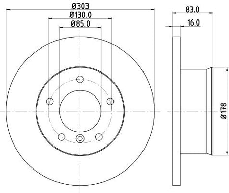 Hella Brake Disc for PUCH & Mercedes-Benz, OEM quality, OEM 4604210012 - View 2