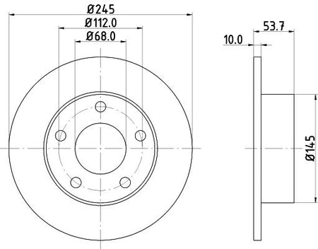 Hella Brake Disc for AUDI, OEM quality, OEM 4B0615601 - View 4