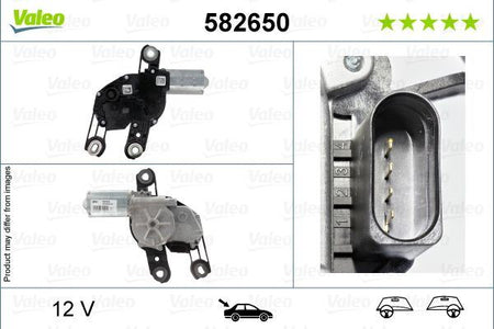 Valeo Rear Wiper Motor for Seat, OEM quality, OEM 5F9955711A, MPN 582650