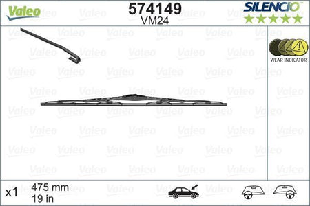 Valeo Front Wiper Blade for Nissan, Toyota & more, OEM quality, OEM 61610040534 - View 5