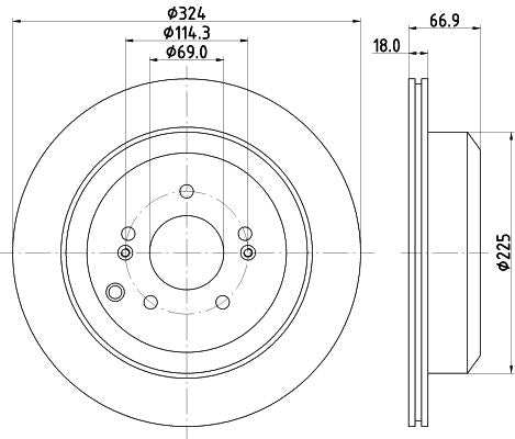 Hella Brake Disc for Hyundai, OEM quality, OEM 584113J500 - View 4