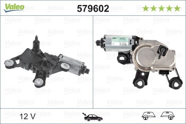 Valeo Rear Wiper Motor for Audi, OEM quality, OEM 4F9955711, MPN 579602