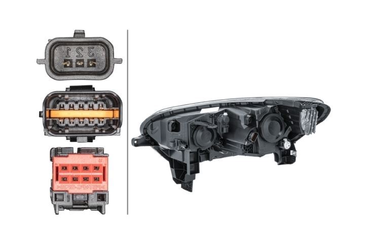 Renault Kadjar Right Headlight, Hella OEM, OEM 260102760R - View 3