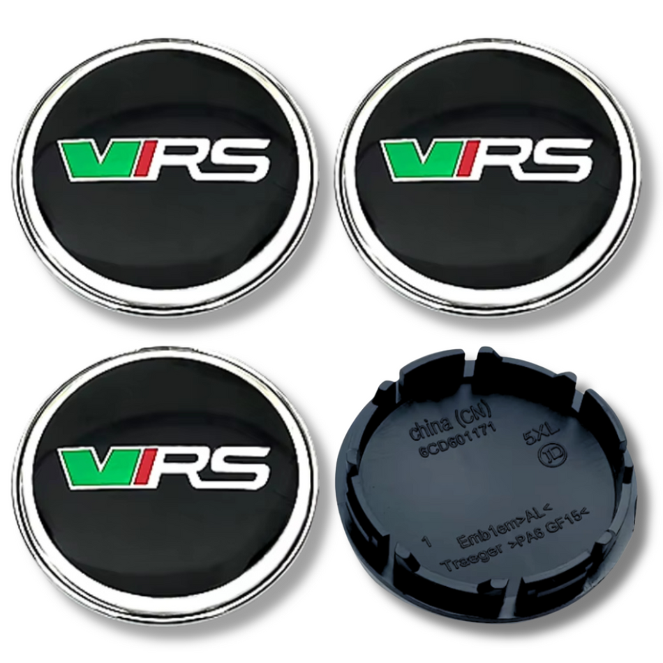 Skoda 56mm plastic Centre Caps Set, set of 4, OEM 5JA601151A