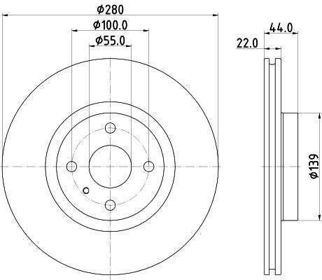 Hella Brake Disc for Mazda & FIAT, OEM quality, OEM 6000615653 - View 3