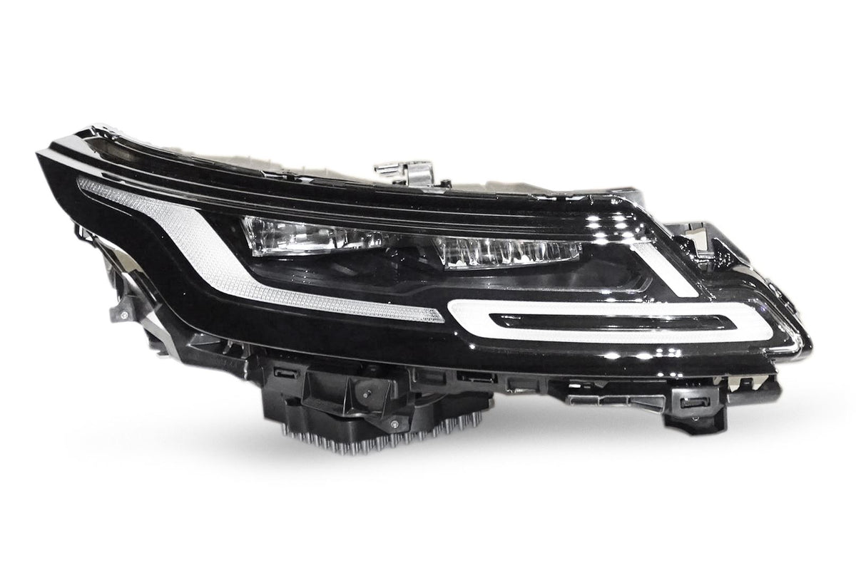 Range Rover Evoque Right Headlight, Valeo OEM, OEM LR116010, MPN 450973