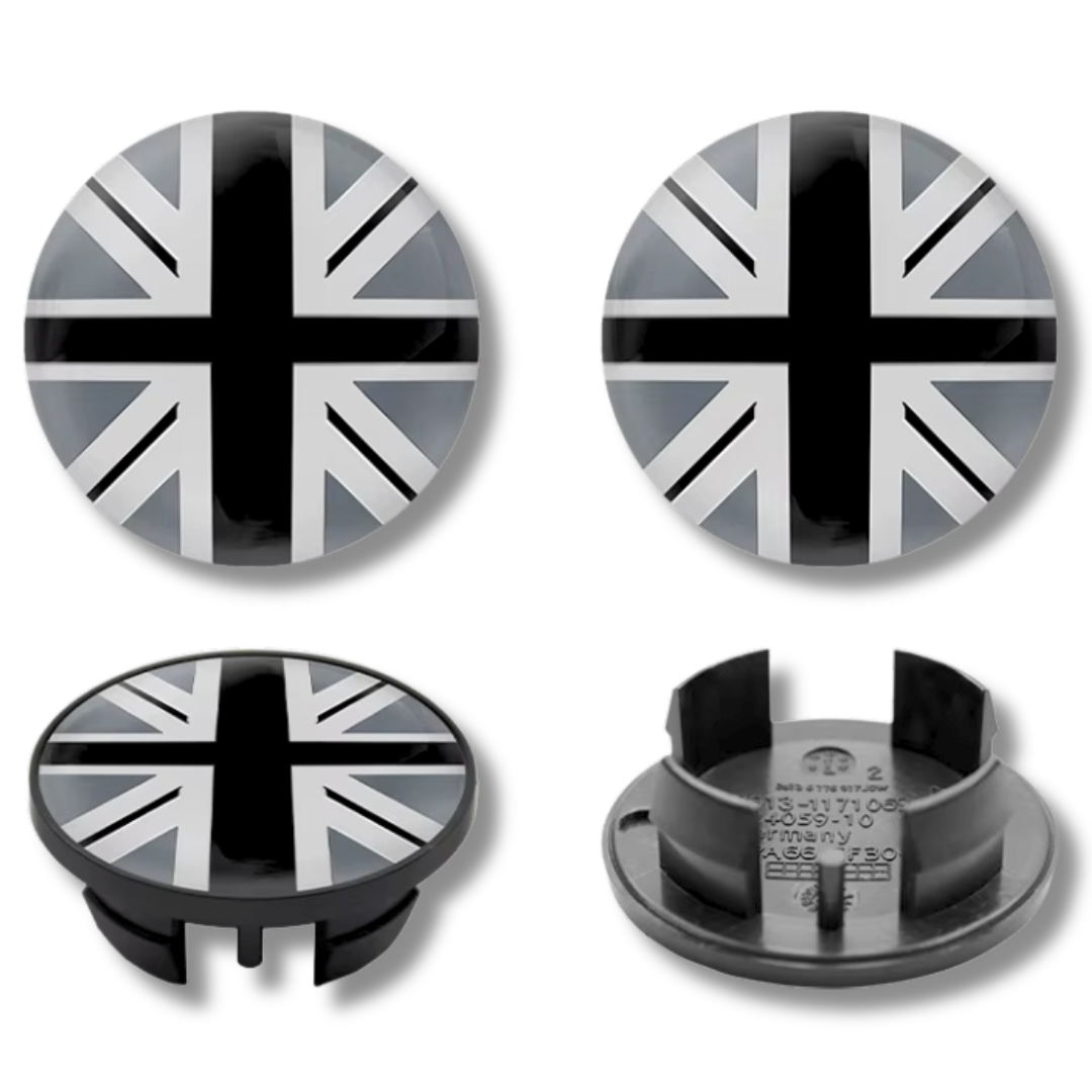 Mini 54mm Grey plastic Centre Caps Set, set of 4, OEM 36136758687