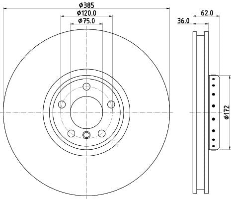 Hella Brake Disc for BMW, OEM quality, OEM 34116782067 - View 3