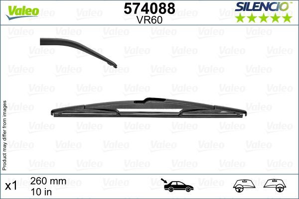 Renault Captur Rear Wiper Blade, Valeo OEM, OEM 287903260R, MPN 574088