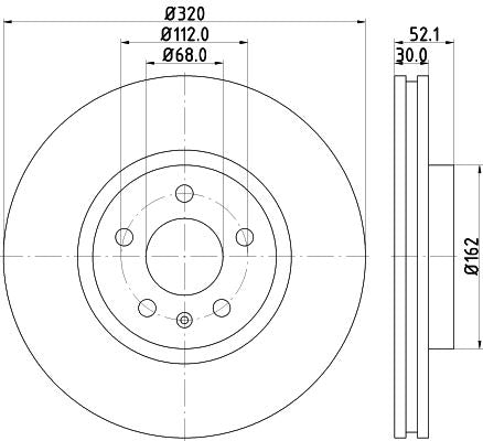 Hella Brake Disc for AUDI, OEM quality, OEM 8K0098301H - View 3