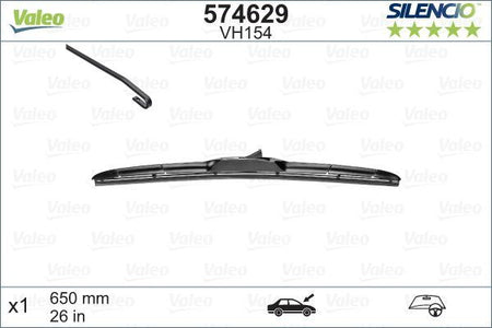 Valeo Front Wiper Blade for Toyota, Nissan & more, OEM quality, OEM 76620TF0004, MPN 574629