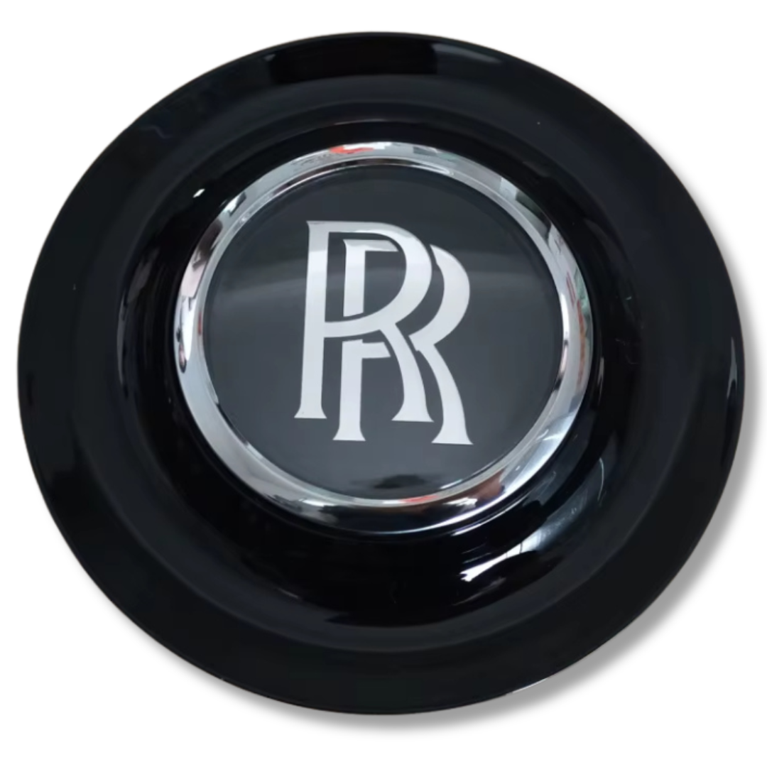 Rolls Royce Black plastic Centre Caps Set, single, OEM 36136767564