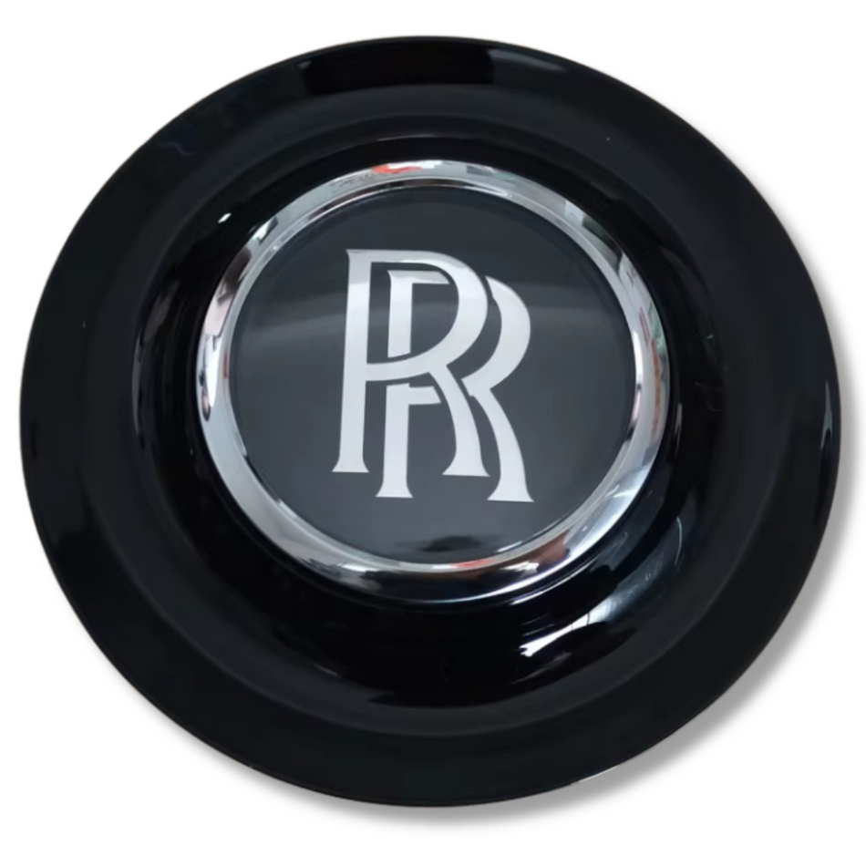 Rolls Royce Black plastic Centre Caps Set, single, OEM 36136767564