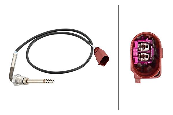 Hella Exhaust Gas Temperature Sensor for Audi, OEM quality, OEM 4H0906088F, MPN 6PT 358 181-651