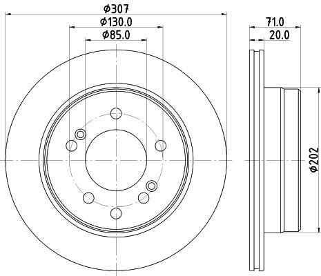 Hella Brake Disc for Ssangyong, OEM quality, OEM 4840121000 - View 2