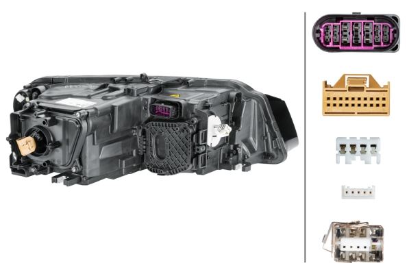 Audi A8 D4 Left Headlight | Hella OEM 4H0 941 005, MPN 1ZS 011 495-411