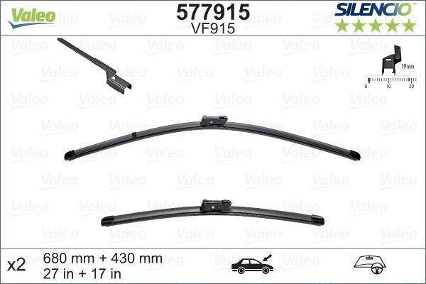 Valeo Front Wiper Blade Set for Tesla, Jaguar & more, OEM quality, OEM T4N1186 - View 6