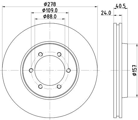 Hella Brake Disc for Ssangyong & Daewoo, OEM quality, OEM 4144105110 - View 3