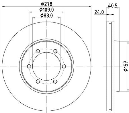 Hella Brake Disc for Ssangyong & Daewoo, OEM quality, OEM 4144105110 - View 3