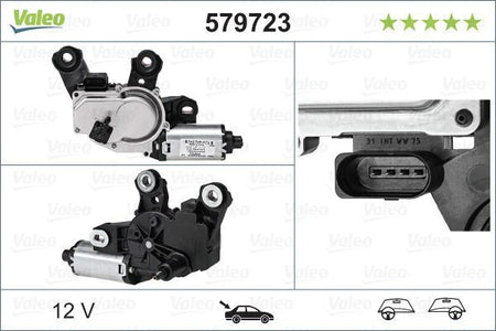 Volkswagen Touareg Rear Wiper Motor, Valeo OEM, OEM 7P6955711, MPN 579723
