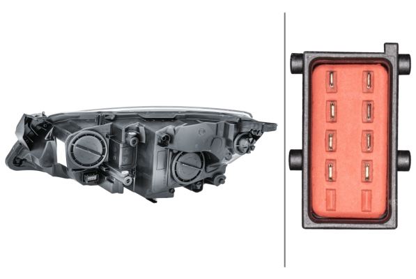 Hella Right Headlight – Vauxhall | OEM 12 16 220, MPN 1EG 010 011-381 - View 2