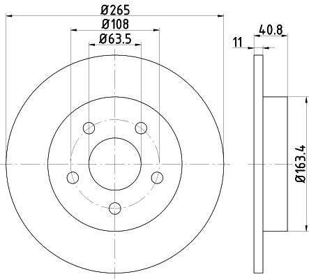FORD C-Max Brake Disc, Hella OEM, OEM 1223540 - View 4