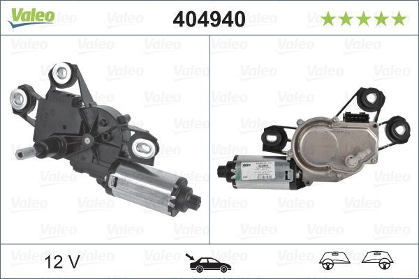 Valeo Rear Wiper Motor for Volkswagen, OEM quality, OEM 7E0955711C, MPN 404940