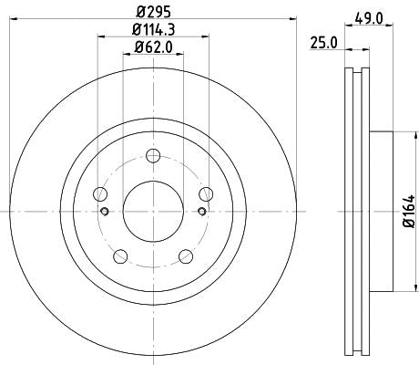 Hella Brake Disc for Suzuki, OEM quality, OEM 5521165J00 - View 3