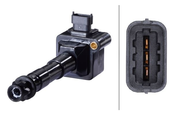 Hella Ignition Coil for Porsche, OEM quality, OEM 997 602 104 02, MPN 5DA 358 168-681