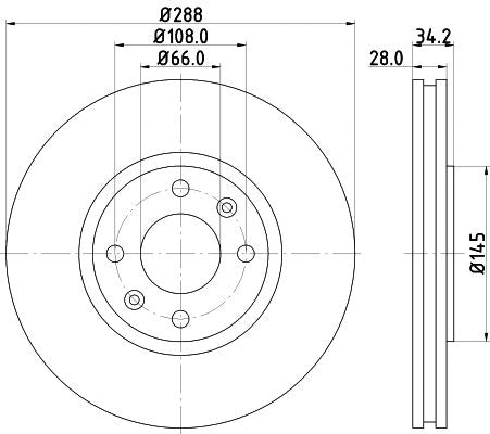 Hella Brake Disc for Citroen, OEM quality, OEM 1606308780 - View 3