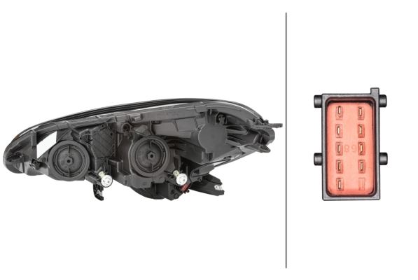 Vauxhall Corsa E Right Headlight | Hella OEM 13381344 - View 2