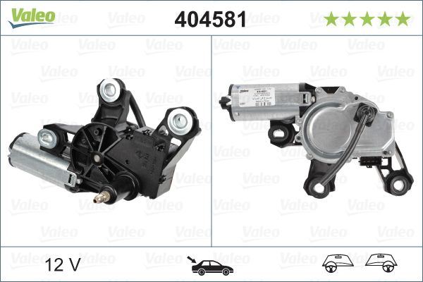 Skoda Octavia Rear Wiper Motor, Valeo OEM, OEM 1U6955711B, MPN 404581
