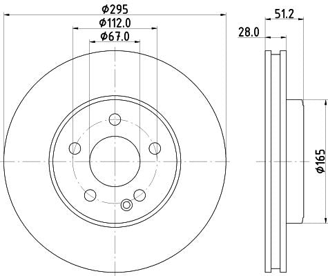 Hella Brake Disc for Mercedes-Benz, OEM quality, OEM 2464210112 - View 3