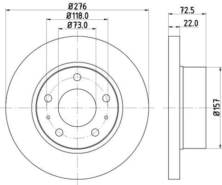 Hella Brake Disc for Iveco, OEM quality, OEM 42470836 - View 4