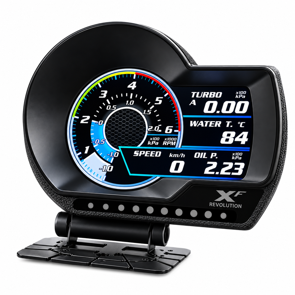 OBD2 Digital Multi-Function Gauge (Boost / Oil Pressure / Temp / AFR / RPM / Fuel Level / Speed) - Universal Fit