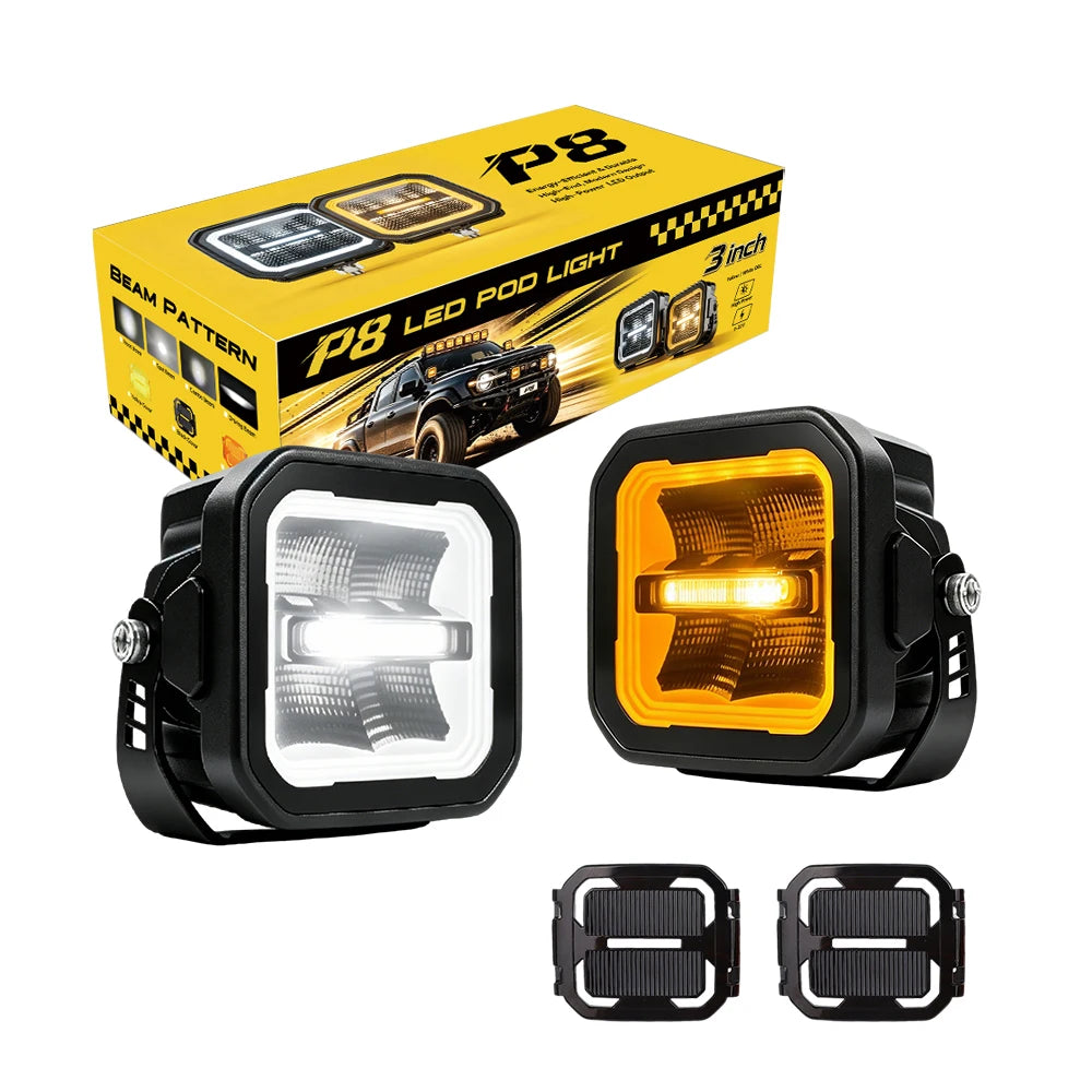 P8 LED cube pod lights – Pair