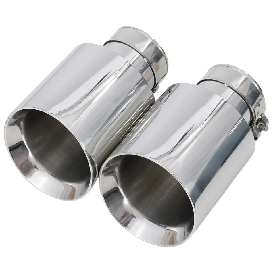 Bevel Edge Stainless Steel Exhaust Tip - Universal Fit