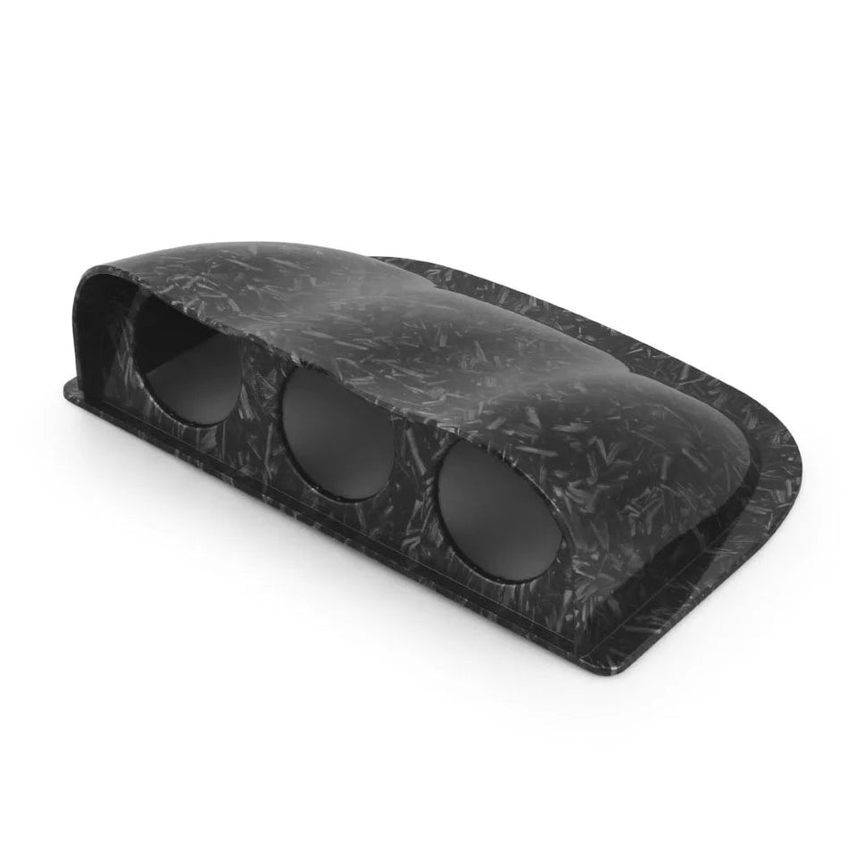 3-Hole Gauge Pod Mount 52mm Carbon Fiber Style