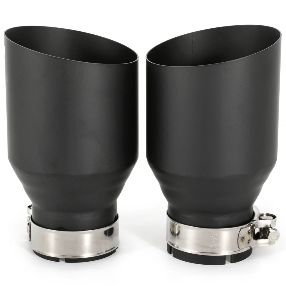 304 Stainless Steel Exhaust Tip - Black, Universal Fit