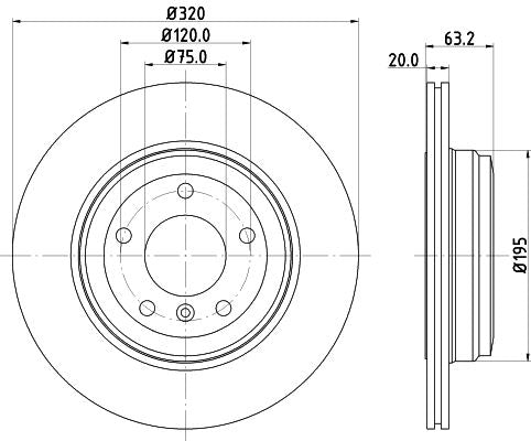 Hella Brake Disc for Bmw (brilliance) & BMW, OEM quality, OEM 34216753215 - View 4
