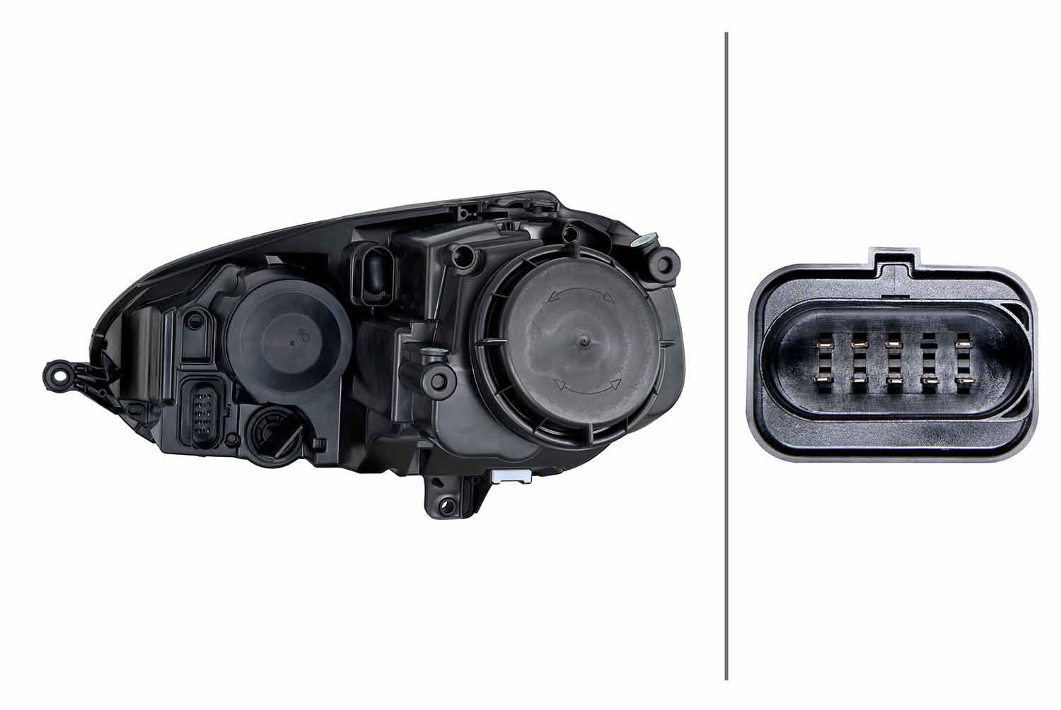 Hella Right Headlight for Volkswagen, OEM quality, OEM 1K6 941 030 AA - View 2