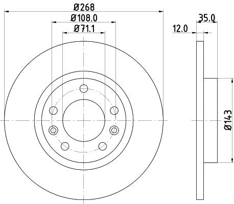 Hella Brake Disc for Citroen, OEM quality, OEM 1609582880 - View 3