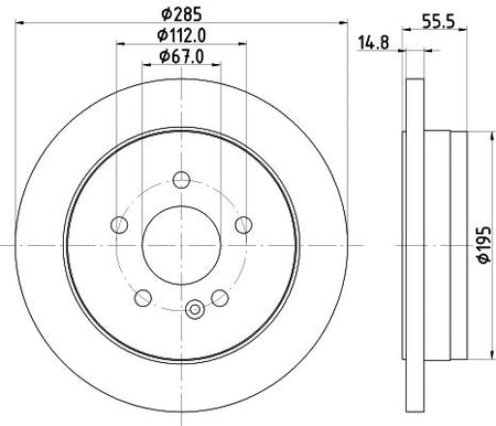 Mercedes-Benz M-Class Brake Disc, Hella OEM, OEM 1634210112 - View 4