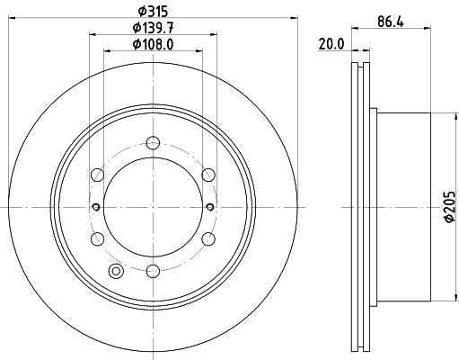 Hella Brake Disc for Landwind (jmc) & Hyundai, OEM quality, OEM 52710H1000 - View 4