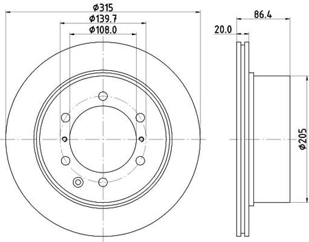 Hella Brake Disc for Landwind (jmc) & Hyundai, OEM quality, OEM 52710H1000 - View 4